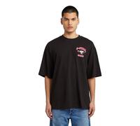 G-STAR Running Dog Back Gr Boxy R T Camiseta, Negro Dk Black D27722-c336-6484, S Hombres