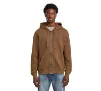 G-STAR 8719965012981 Sudadera con Capucha para Hombre Washed Loose Full Zip HDD Sw, Marrón Potting Soil Smokey GD D27084-d575-h591, M