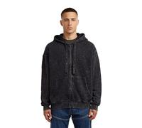 G-STAR 8719965012981 Sudadera con Capucha para Hombre Washed Loose Full Zip HDD Sw, Negro Dk Black Smokey GD D27084-d575-h590, L