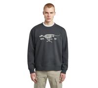 G-STAR 8719965012981 Sudadera para Hombre Running Dog Back Talla R Sw, Azul (India Ink D27095-d733-h392), XXL