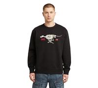 G-STAR 8719965012981 Sudadera para Hombre Running Dog Back Talla R Sw, Negro Dk Black D27095-d733-6484, M