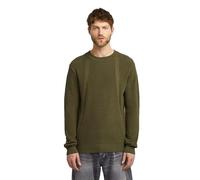 G-STAR 8719965012981 Sudadera para Hombre Structure R Knit, Verde (Dark Olive D26781-c868-c744), S