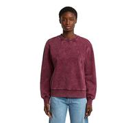G-STAR 8719965012981 Sudadera para Mujer Washed A Line Script Sw Wmn, Rojo Maroon Smokey GD D27173-d969-h732, S