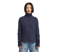 G-STAR 8719965012981 Women's Washed Loose Turtle Knit wmn Sweater, Osaka Blue GD D27172-D630-H193, M, Azul Osaka Blue GD D27172-d630-h193, M