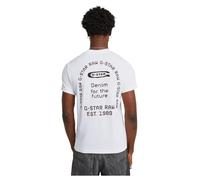 G-STAR Back Gr Arch R T Camiseta, Blanco White D26047-c336-110, XXL Hombres