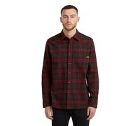 G-STAR Bristum 2.0 Slim Shirt, Port Red Toby Check D23553-d748-h521, M