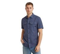 G-STAR Camisa Marine Slim, Camisetas para Hombre, Azul (Vintage Indigo GD D19751-d454-g305), S