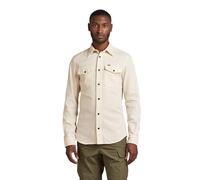 G-STAR Camisa Marine Slim, Camisetas para Hombre, Beige (Ecru Gd D20165-7647-c487), L