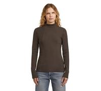 G-STAR Camiseta A-Line Slim Rib Mock para Mujer, Beige (ganache D26905-E136-G652), M