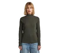 G-STAR Camiseta A-Line Slim Rib Mock para Mujer, Gris (asfalt D26905-E136-995), XXL