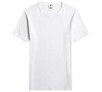 G-Star Camiseta - Hombre Ajustado Doble Paquete Cuello Redondo Negro, Blanco