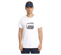 G-STAR Finger Print Burger R T Camiseta, Blanco White D26041-c506-110, XS Hombres