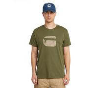 G-Star Camiseta para Hombre con Estampado de Dedos Burger R T, Verde Shadow Olive D26041-c506-b230, L