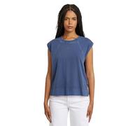 G-STAR Camiseta para Mujer con Cremallera Trasera Overdyed SS T Wmn, Azul Mid Blue GD D26421-c261-h362, S