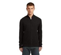 G-STAR Cardigan de punto con estructura de cadena para Hombre, Negro (dk black D27111-C259-6484), S