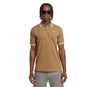 G-STAR Dunda Slim Stripe Polo para Hombre, Beige (Safari D17127-5864-B444), XL