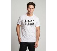 G-Star Faded R T Ss White Talla: L | Camisetas con Decoración Impresa Outlet | Hombre | Blanco
