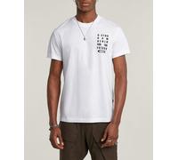 G-Star G-Star - Camiseta Text Chest de hombre. Blanco Talla 42