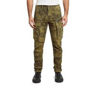 G-STAR Hombres Rovic Zip 3D Regular Tapered Pants, Multicolor Vintage Dust Dark Olive Forest Camo D02190-e081-h584, 38W / 32L