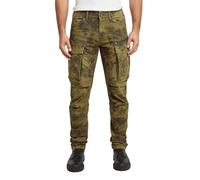G-STAR Hombres Rovic Zip 3D Regular Tapered Pants, Multicolor Vintage Dust Dark Olive Forest Camo D02190-e081-h584, 32W / 30L