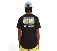 G-STAR Lash Back Gr R T Camiseta, Negro Dk Black D26043-c372-6484, M Hombres