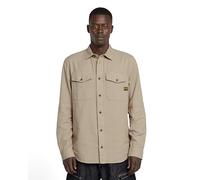 G-STAR Marine Slim Long Sleeve Shirt, Camisetas para Hombre, Beige (Vintage Khaki GD D24963-D454-G102), XXL