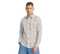 G-STAR Camisa Marine Slim, Camisetas para Hombre, Multicolor (Grey Alloy Shadow Stripe D24963-d590-g452), XL