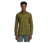 G-STAR Marine Slim Long Sleeve Shirt, Camisetas para Hombre, Multicolor (Shadow Olive/Ensis Green Oxford D24963-7665-H046), XS