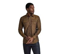 G-STAR Marine Slim Long Sleeve Shirt, Camisetas para Hombre, Multicolor (Tobacco/Imperial Blue Oxford D24963-7665-g295), XXL