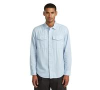 G-Star Men's Marine Slim Long Sleeve Shirt, Size: S, Color Blue
