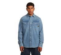 G-Star Men's Marine Slim Shirt LS dnm, Size: S, Color Blue