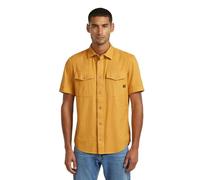 G-Star Men's Marine Slim Short Sleeve Shirt, Size: L, Color Yellow