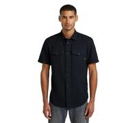 G-Star Men's Marine Slim Short Sleeve Shirt, Size: M, Color Blue