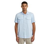 G-Star Men's Marine Slim Short Sleeve Shirt, Size: S, Color Blue