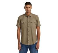 G-Star Men's Marine Slim Short Sleeve Shirt, Size: XS, Color Brown