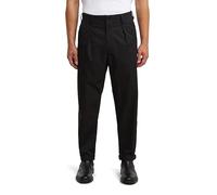 G-Star Men's Pleated Chino Relaxed Tapered, Size: 34/36, Color Black
