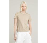 G-Star Overdyed Front Seam R T Dk Brick Gd Talla: S | Camisetas de Seda Outlet | Mujer