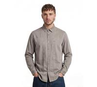 XL Camisa Panelled Pocket Regular - Beige - Hombre