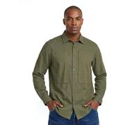 XXL Camisa Panelled Pocket Regular - Verde - Hombre