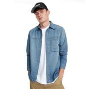 G-Star para Hombre 1-Pocket Regular Denim Shirt LS, Azul (Sun Faded Thames D24764-D539-G341), S