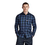 G-Star Para Hombre Camisa Bristum 2.0 Slim , Multicolor (rank blue big shadow check D23553-D421-G127), XS