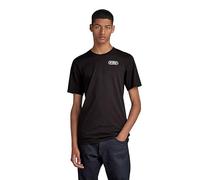 G-Star Para Hombre Camiseta Back Graphic Slim, Negro (dk black D23906-336-6484), XL