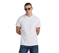 G-STAR Para Hombre Camiseta Base-S V-Neck, Blanco (White D16412-336-110), L