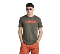 G-Star para Hombre Camiseta Distressed Logo, Gris (GS Grey D24363-C506-1260), S