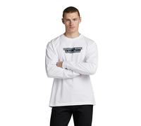 G-Star Para Hombre Camiseta Eighty Nine Graphic Loose, Blanco (white D23886-C336-110), L