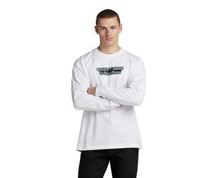 G-Star Para Hombre Camiseta Eighty Nine Graphic Loose, Blanco (white D23886-C336-110), L