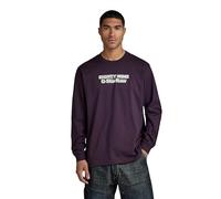 G-Star Para Hombre Camiseta Eighty Nine Graphic Loose, Púrpura (lt maze D23886-C336-8880), L