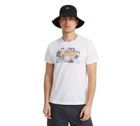 G-Star para Hombre Camiseta Framed Palm Originals, Blanco (White D24682-C506-110), S
