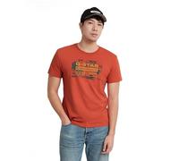 G-STAR Para Hombre Camiseta Framed Palm Originals, Rosa (Finch D24682-C506-5789), XS