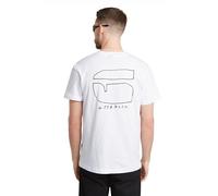 G-Star para Hombre Camiseta Handwriting Back Print, Blanco (White D25693-336-110), L